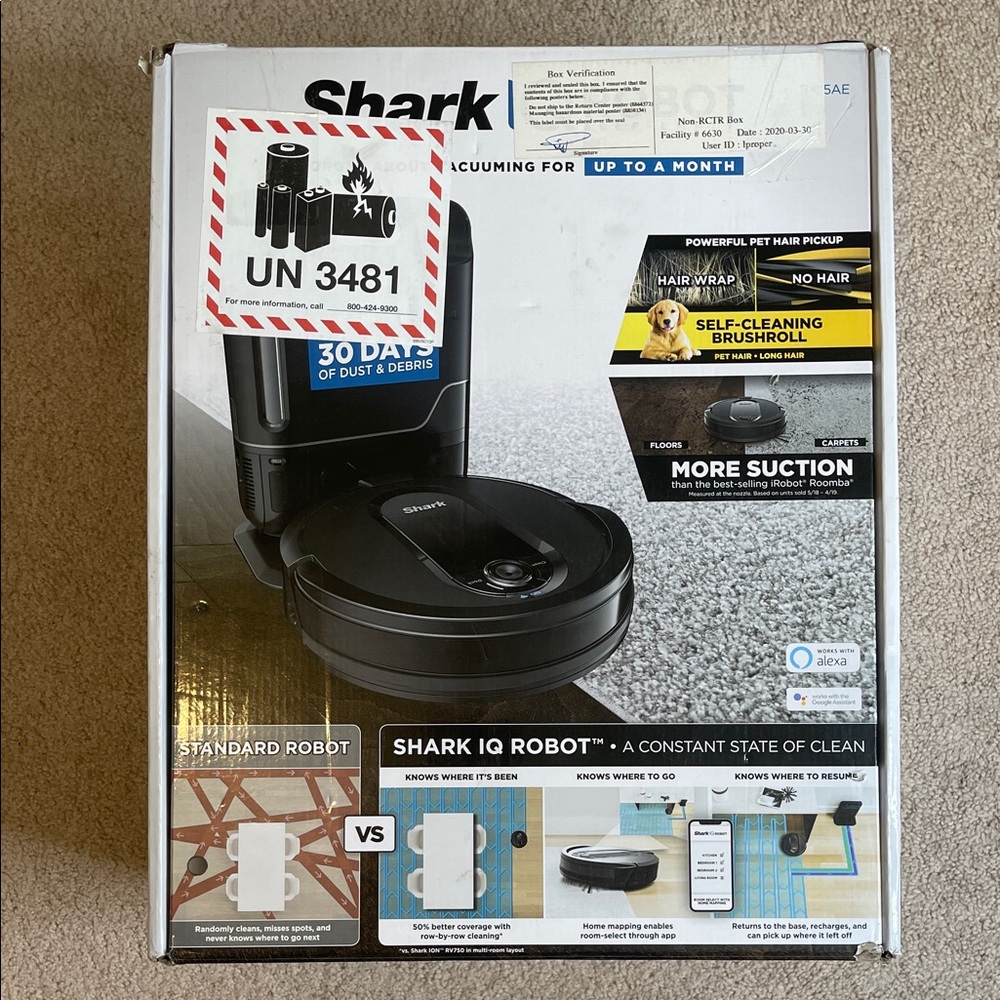 Shark Black Shark IQ Robot Vacuum with Self-Cleaning Base